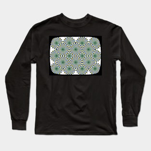 Spinning Wheels Optical Illusion Long Sleeve T-Shirt